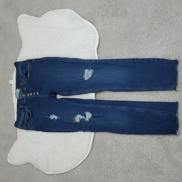 FREE PEOPLE REAGAN CROPPED DISTRESSED SKINNY JEANS. SZ 29 - Picture 1 of 5